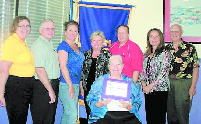 Arddy Farrell, from left, Northeast Florida field director is pictured with officers of the new St. Augustine Civitan Club: Directors Ed DuPont and Christine Scheutzow; treasurer Beverly Pennington, president John Whitsell, president-elect Mary Swilley. Seated: Secretary Patty Ann Preston. Contributed photo.