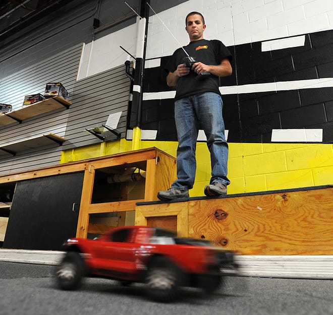 Wicked RC owner Gus Morales operates a remote controlled HP1 Blitz truck.