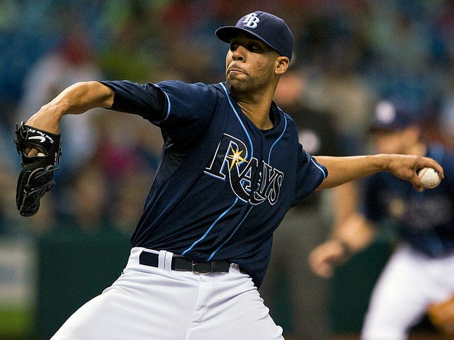 Tampa Bay Rays starter David Price pitches against the Detroit Tigers during the seventh inning of a MLB baseball game, Thursday, July 29, 2010 in St. Petersburg, Fla. (AP Photo/Steve Nesius)