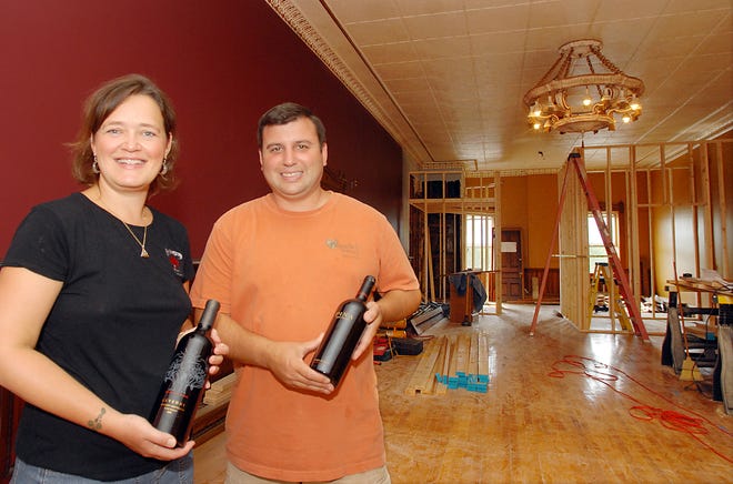 Rachel and Bryan Gavini of Killingly plan to open the Pangaea Wine Bar at 134 Main Street in Putnam by mid September. John Shishmanian/ NorwichBulletin.com