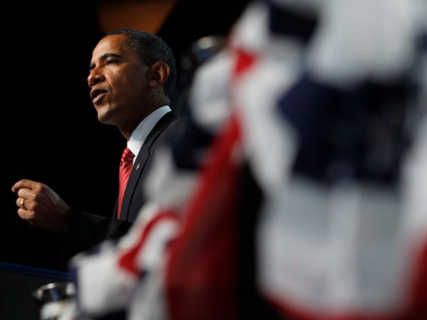 President Barack Obama speaks about Iraq and Afghanistan , Monday, Aug. 2, 2010, at the Disabled American Veterans national convention in Atlanta. (AP)