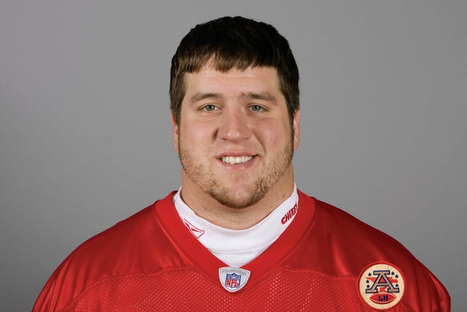 This is a 2009 photo of Eric Ghiaciuc of the Kansas City Chiefs NFL football team. Chiaciuc was signed by the Patriots on Wednesday.