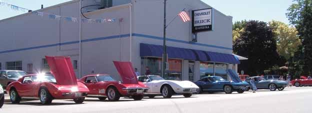 Vintage Corvettes were lined up in front of the local Chevrolet dealership during last year’s Cambridge Main Street Fest & Auto Show. The annual summer event returns to Cambridge Saturday.