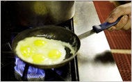A chef in Blue Island, Ill., cooking eggs bought from local area producers that were not affected by the recent recall.