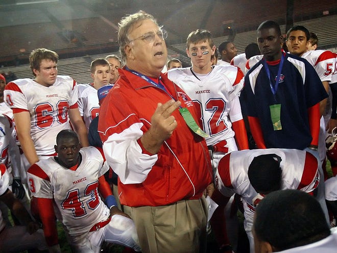 Eight months ago, Manatee coach Joe Kinnan had to console his players after 
a bitter 21-14 loss to Plant in the 5A Final in Orlando. This will be the 
third meeting of the two teams in a year.FILE PHOTO / CHIP LITHERLAND