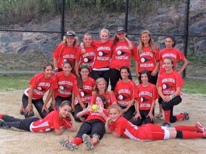 The U-12B Marblehead Magicians ended up third in the Middle-Essex League, suffering just one loss along the way. Team members are, from left, front row, Taylor Bouchard, Kaylyn Countie and Emily Messinger. Second row, Olivia Hazlett, Alyssa Nye, Sydney Ciulla, Lindsey Rae, Julia Stockwell, Alana Goodman and Kaitlyn Bernato. Third row, Sara Bornstein, Caroline Tucker, Sarah Cuffe, Alexa Brown, Alexa Ehrenberg and Alexa Shapiro. Not in photo, assistant coaches Paul Enrenberg and John Countie, head coach George Shapiro, Toni Vinciarelli, Heather Purchase, Francesa Simon, Meghan Tierney and Caroline Ackerman.