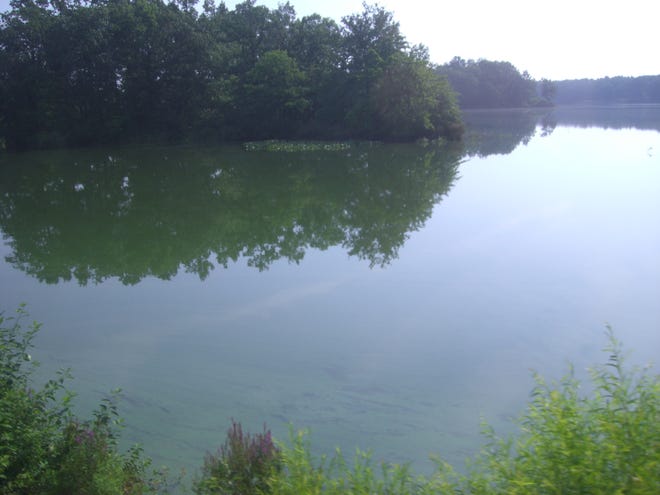 Secluded fishing and canoeing areas are part of the new Wingfoot Lake State Park and Wildlife Area.