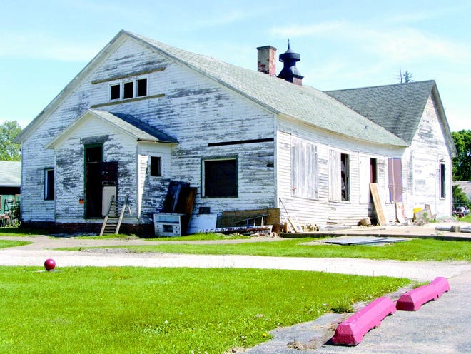 The former Tibbetts School as it looked this spring when owners Andy and Pat Baysingar began dismantling the structure at 1135 Railroad Avenue in preparation for demolition. It is not known when the school was built but it was closed in December of 1954 and students transferred to a newly constructed elementary school on Lake Street soon named in honor of longtime Tibbetts principal Belle Alexander.