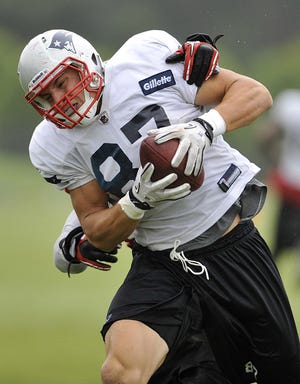 Patriots rookie tight end Rob Gronkowski has made a strong impression during his first training camp.
