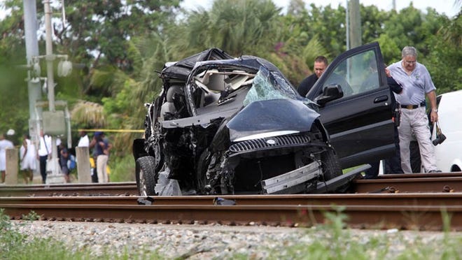 A train collided with a car after 1 p.m. in the 700 block of 36th Street at the FEC corridor.