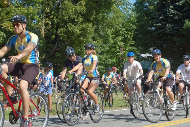 More than 200 bicyclists participated in the Bike MS Cardio Express
Ride in Colchester.