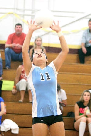 Rachel Halim of Ponte Vedra sets up a shot against St. Augustine High School during an Oct. 6, 2009, volleyball game at St. Augustine. Record file photo