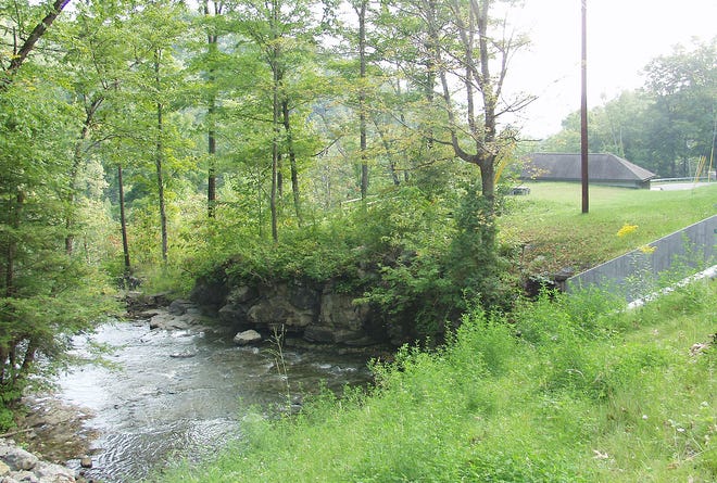 The village of St. Johnsville has the second tastiest tap water in New York state, at least according to taste testers at the State Fair Tuesday. Pictured is a stream that feeds into the slow sand water filtration plant on Lassellsville Road. A portion of the plant can be seen in the background.