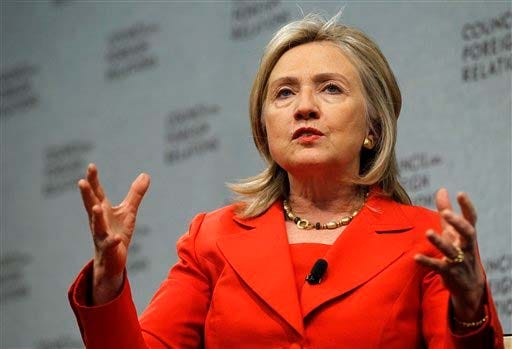 In this Sept. 8, 2010 file photo, Secretary of State Hillary Rodham Clinton speaks at the Council on Foreign Relations in Washington. With tempered optimism, Clinton is leaping back into Israeli-Palestinian negotiations that she says may be the last chance for peace.