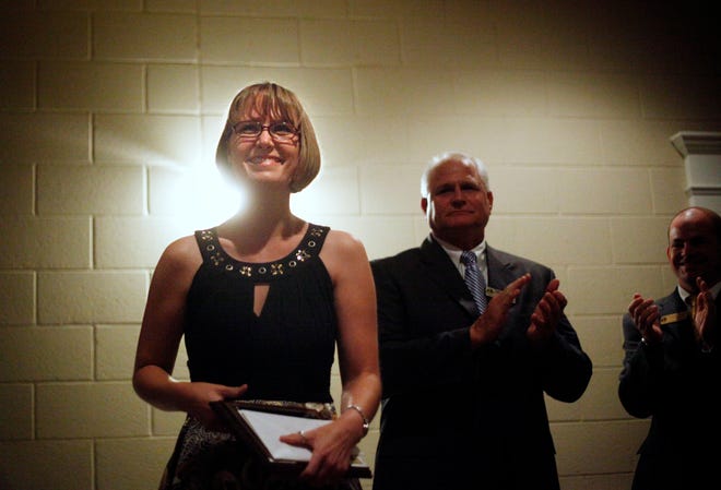 Nikki Mock, who works at Hammond Hill Elementary School, was named Aiken County Teacher of the Year Monday night.