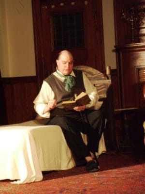 Keith Grassett as John Merrick in The Hat Trick Theatre of Plymouth production of "The Elephant Man."