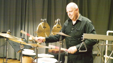 Jay Oberfeitinger, percussionist with Symphony of the Mountains in Kingsport, composed ‘Elements’ in tribute to Glenn Seaborg, who co-discovered 10 elements.