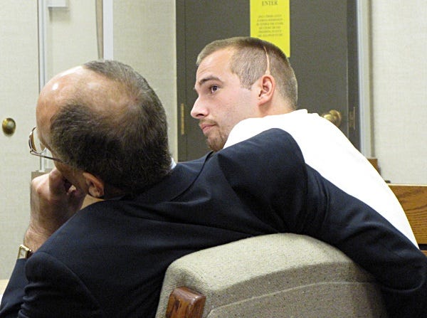 A judge dropped a police prosecutor's 'defective' charge filed against Justin Hunt, right, of Portsmouth.