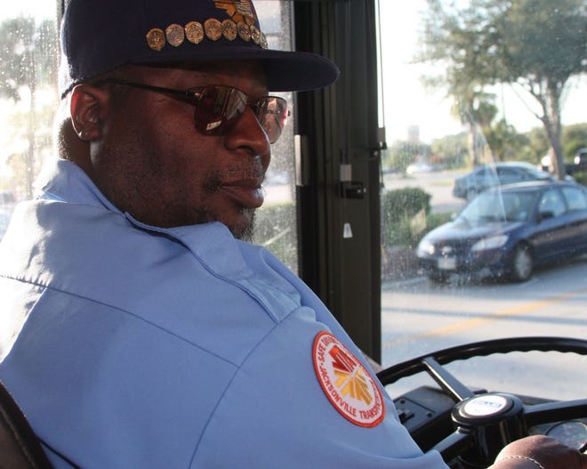 A long-time employee of the Jacksonville Transportation Authority, J.D. Davis drove buses and now drives the Beaches Trolley.