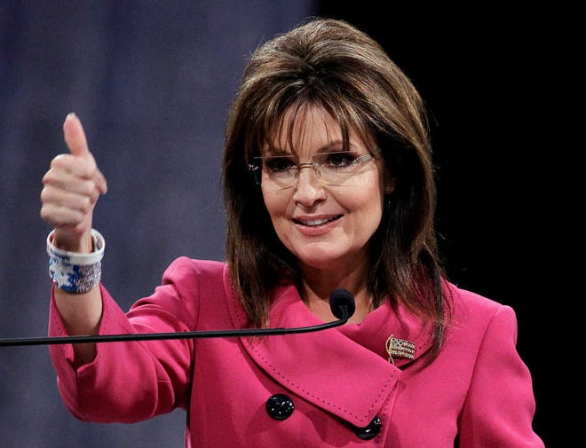 Former Republican vice presidential candidate Sarah Palin addresses the National Quartet Convention in Louisville, Ky., last week. Palin is scheduled to speak in Lubbock on Jan. 24 at a Lubbock Christian School fundraiser.