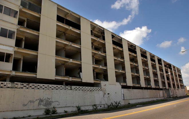 The Jacksonville City Council has approved funding for the demolition of the old Park View Inn, where a new parking garage and new stores are envisioned.