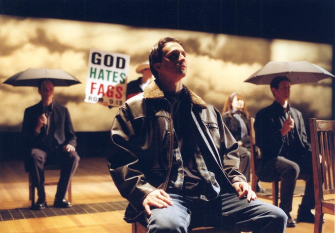 A scene from the West Coast premiere of “The Laramie Project” at Berkeley Repertory Theatre.