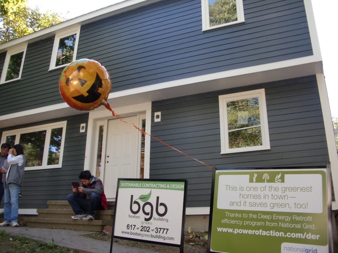 The house at 225 Gun Hill Ave., Milton, is undergoing a deep energy retrofit as part of a nationwide program challenging homeowners to cut energy consumption by 70 to 90 percent.