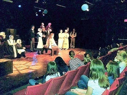 Local youth catch a morning performance of 'The Crucible.' Contributed photo