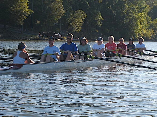 Members of the Black Warrior Rowing Club practice during an early-morning session. The club will have a two-week “Learn to Row” clinic Oct. 18-22 and Oct. 25-29.