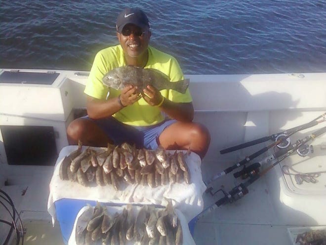 Ken Middleton, fishing the Mayport Jetties, caught 50 whiting and one black drum.
