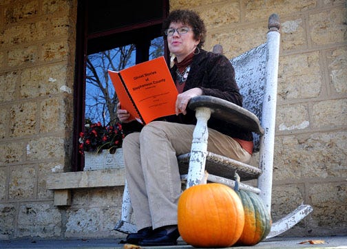 Stefanie Weiss / The Journal-Standard
Terri Reid of Freeport will be reading Ghost Stories of Stephenson County on Saturday, Oct. 23 from 5 to 6 p.m. at the Stephenson County Historical Society.