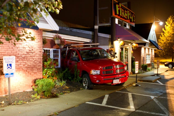 This truck slammed into the Firefly's restaurant on Adams Street in Quincy early Wednesday morning.