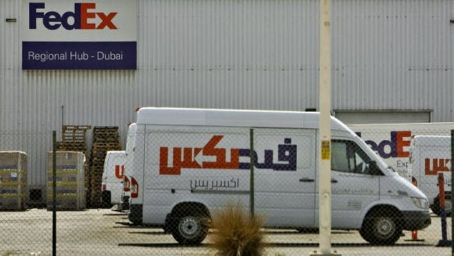 The FedEx regional hub at Terminal 2 of Dubai airport is seen Saturday, Oct. 30, 2010 in Dubai, United Arab Emirates. Dubai police say a bomb, discovered in the ink cartridge of a computer printer in a shipment of FedEx air cargo from Yemen bound for the United States, contained the powerful explosive PETN and bore the hallmarks of al-Qaida.