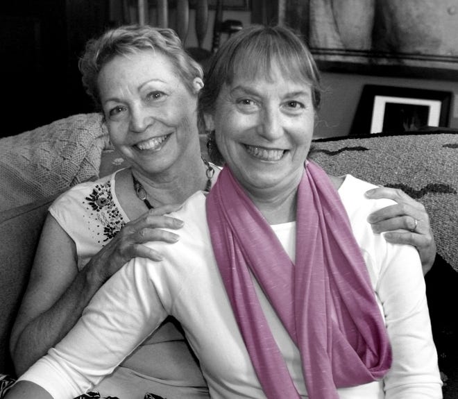 Sisters Susan Erwin, left, of Wichita, and Laura Dalrymple, of Topeka, have supported each other during their treatment and recovery from cancer. Susan was diagnosed with breast cancer, while Laura was treated for ovarian cancer.