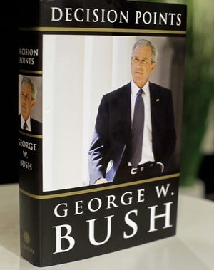 President George W. Bush's new book "Decision Points" is photographed in Washington, Monday, Nov. 8, 2010. (AP Photo/J. David Ake)