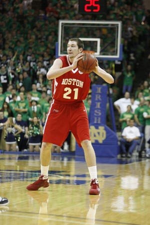 Jake O'Brien of Weymouth is a freshman basketball player at Boston University.