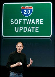 Steven Jobs noted iPhone software updates in 2008. In time, such improvements can build brand loyalty.