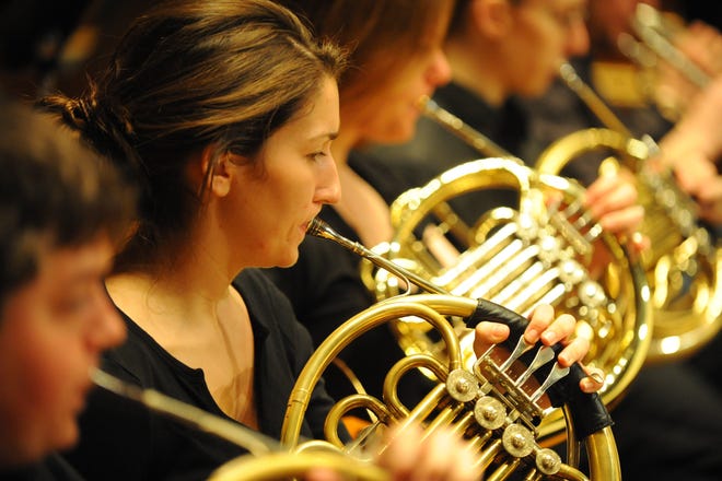 The French horn section of the Atlantic Symphony Orchestra will be much in evidence at the Joyful Noise concerts on Dec. 4 and 5.