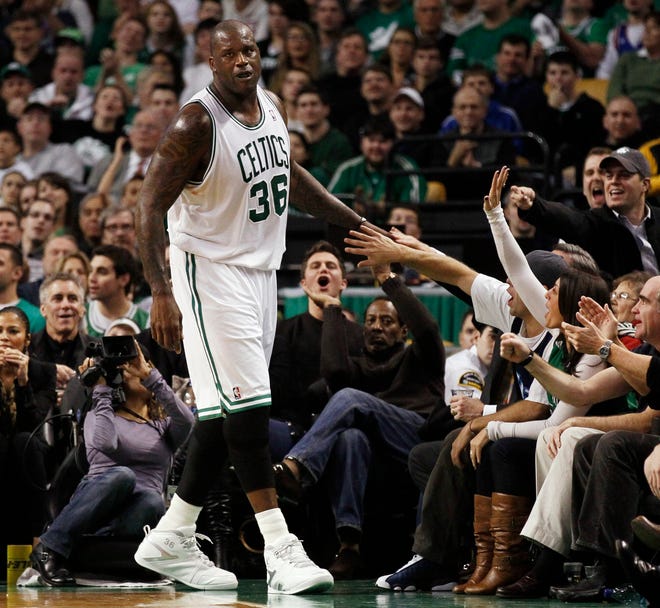 Celtics center Shaquille O'Neal has already given fans plenty of thrills this season.