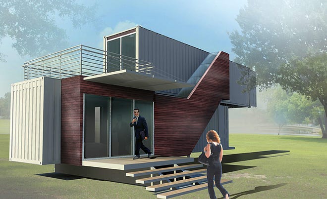 A rendering of the LOCI Design Containers for a Cause. Contributed art