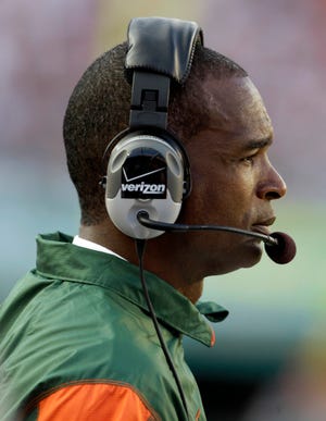 Miami fired Randy Shannon Saturday night, hours after the Hurricanes finished a 7-5 regular season that began with championship expectations. AP photo