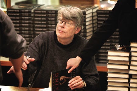 Best-selling author Stephen King made an appearance Thursday night at RiverRun Bookstore in Portsmouth for a signing of his new story collection, “Full Dark, No Stars.”