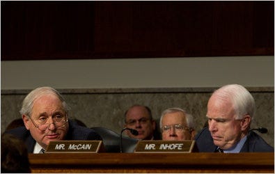 “The closer we get to service members in combat, the more we encounter concerns” about repeal, Senator John McCain (with Senator Carl Levin), said Thursday.
