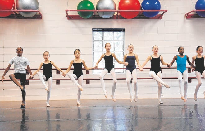 Director Sayward Grindley rehearses "The Nutcracker" with young children and teenage girls at the Sarasota Ballet before next weekend's performances.