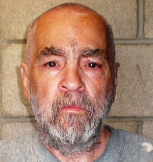 This photo of inmate Charles Manson was taken Wednesday March 18, 2009 at Corcoran State Prison, Calif. The photo of the 74-year-old Manson was taken as part of a routine update of files on inmates at Corcoran State Prison, where he is serving a life sentence for conspiring to murder seven people.