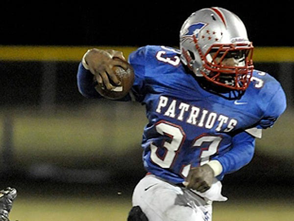 Pender's Josh Johnson is one of four area running backs with more than 1,000 yards rushing this season as the Patriots have marched to the 1AA state final.
