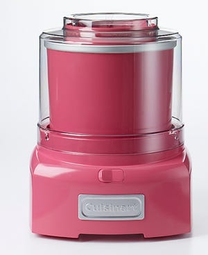 This product image courtesy of Cuisinart shows the Cuisinart Frozen Yogurt, Ice Cream & Sorbet Maker in honeysuckle. When the calendar flips to 2011, it'll be time to take charge _ and you'll be doing it in style in a bright red-pink hue, according to one leading color authority. The shade, dubbed "honeysuckle," lights a fire to all your senses and revs you up, says Leatrice Eiseman, executive director of the Pantone Color Institute, the research arm of Pantone Inc., the company that largely sets color standards for the fashion and home industries.
