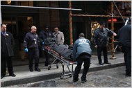The body of Mark Madoff was removed from his apartment building in Manhattan Saturday afternoon.