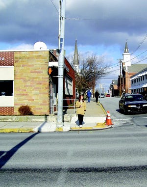 The handicap accessible ramp in compliance with the Americans With Disabilities Act at the Greencastle post office isn’t quite what borough council expected. Other landings installed at the intersection by PennDOT have also been criticized.