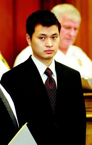 Andy Zhan Ting Huang at his arraignment in Norfolk County Superior Court in August of 2009.